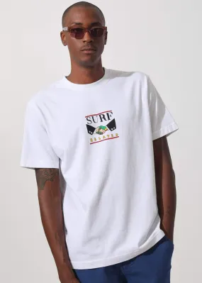 Afends Mens Surf Related - Retro Fit Tee - White