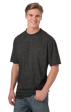 Blue Generation Men's Performance Heathered Crew Neck Tee