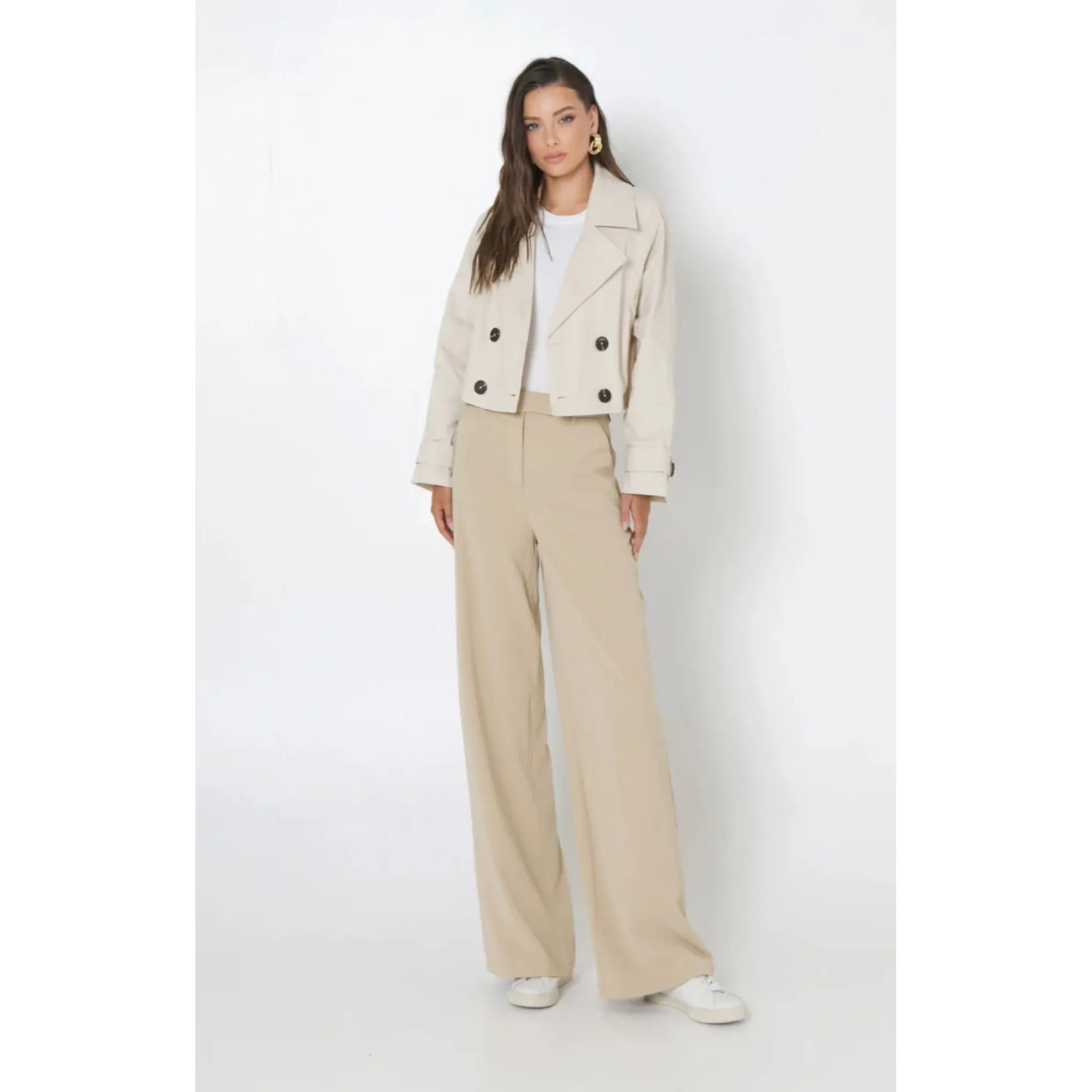 Eva Cropped Trench