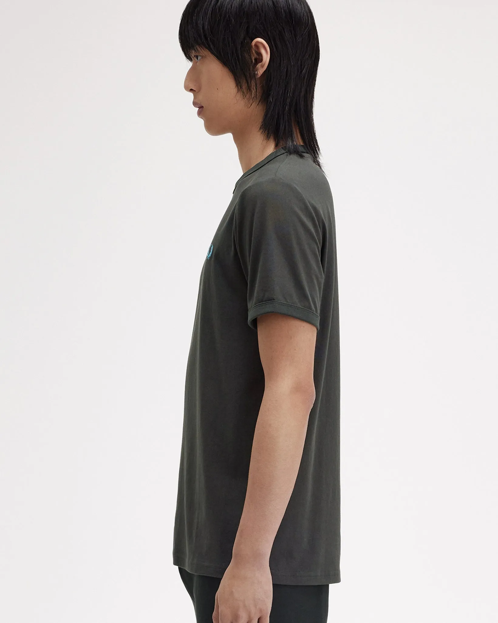 Fred Perry Ringer Tee - Night Green