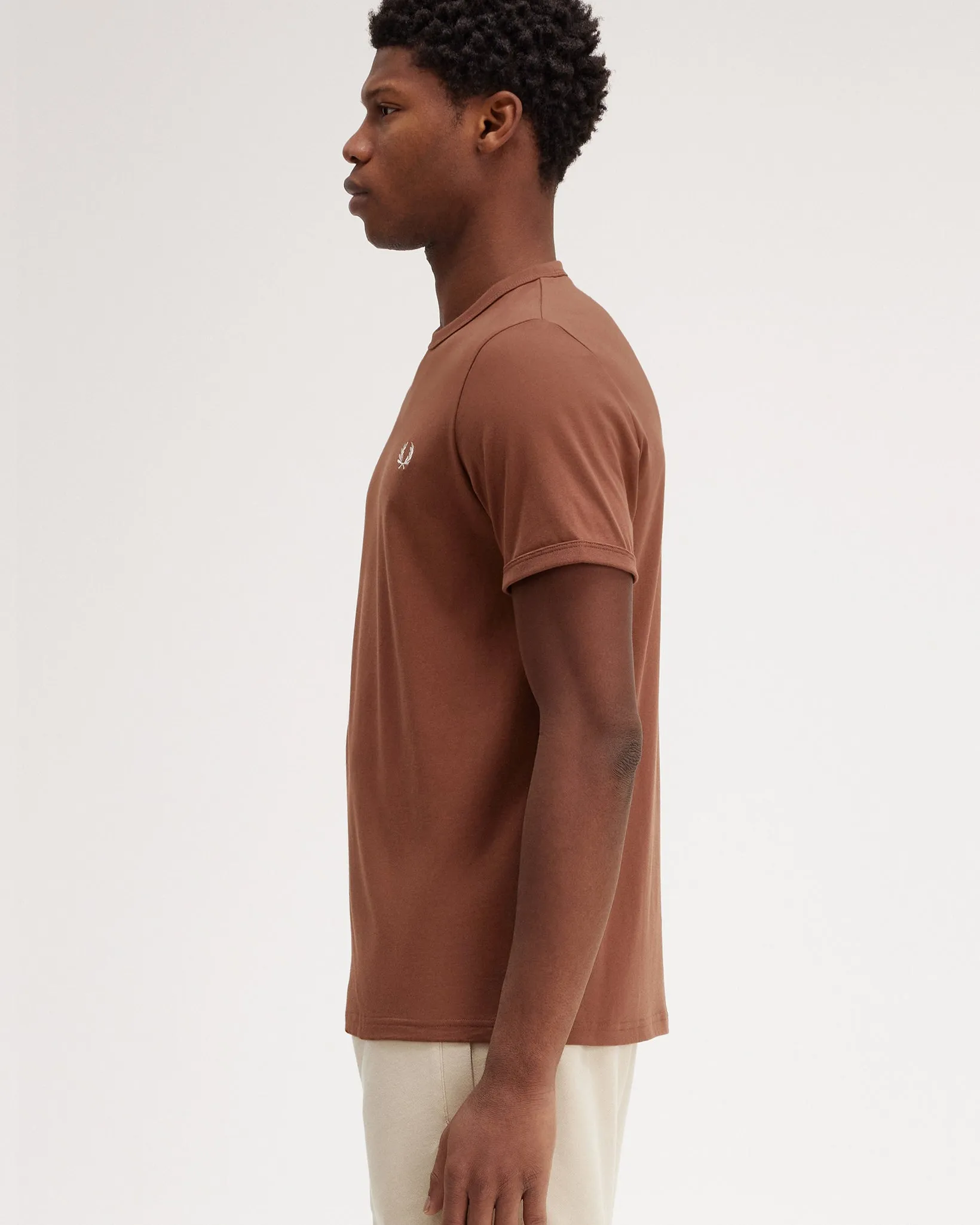 Fred Perry Ringer Tee - Whisky Brown