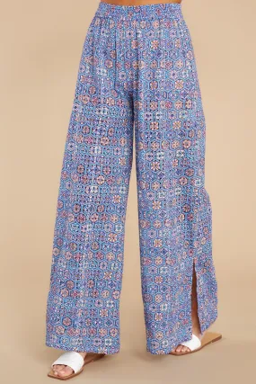 Logan Patchwork Print Eyelet Pants