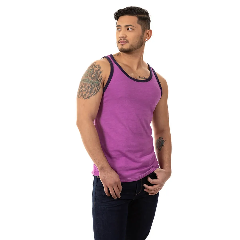 Luscious Purple Tri-Blend Varsity Tank Top