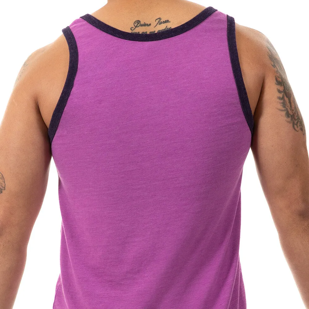 Luscious Purple Tri-Blend Varsity Tank Top