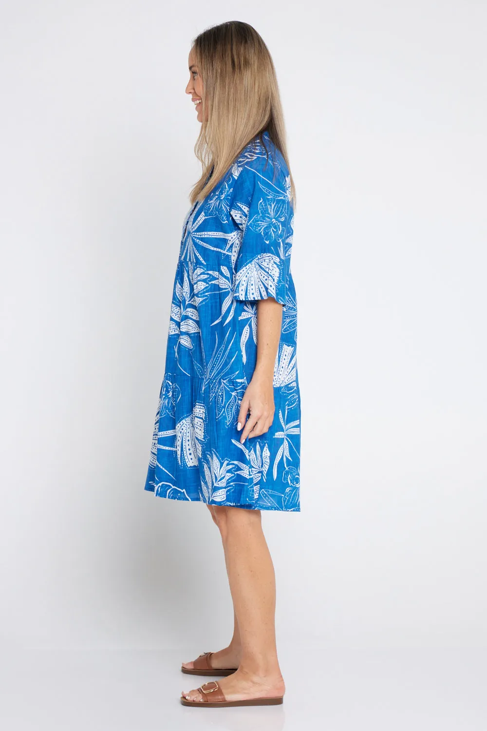 Maya Petite Dress - Mono Indigo