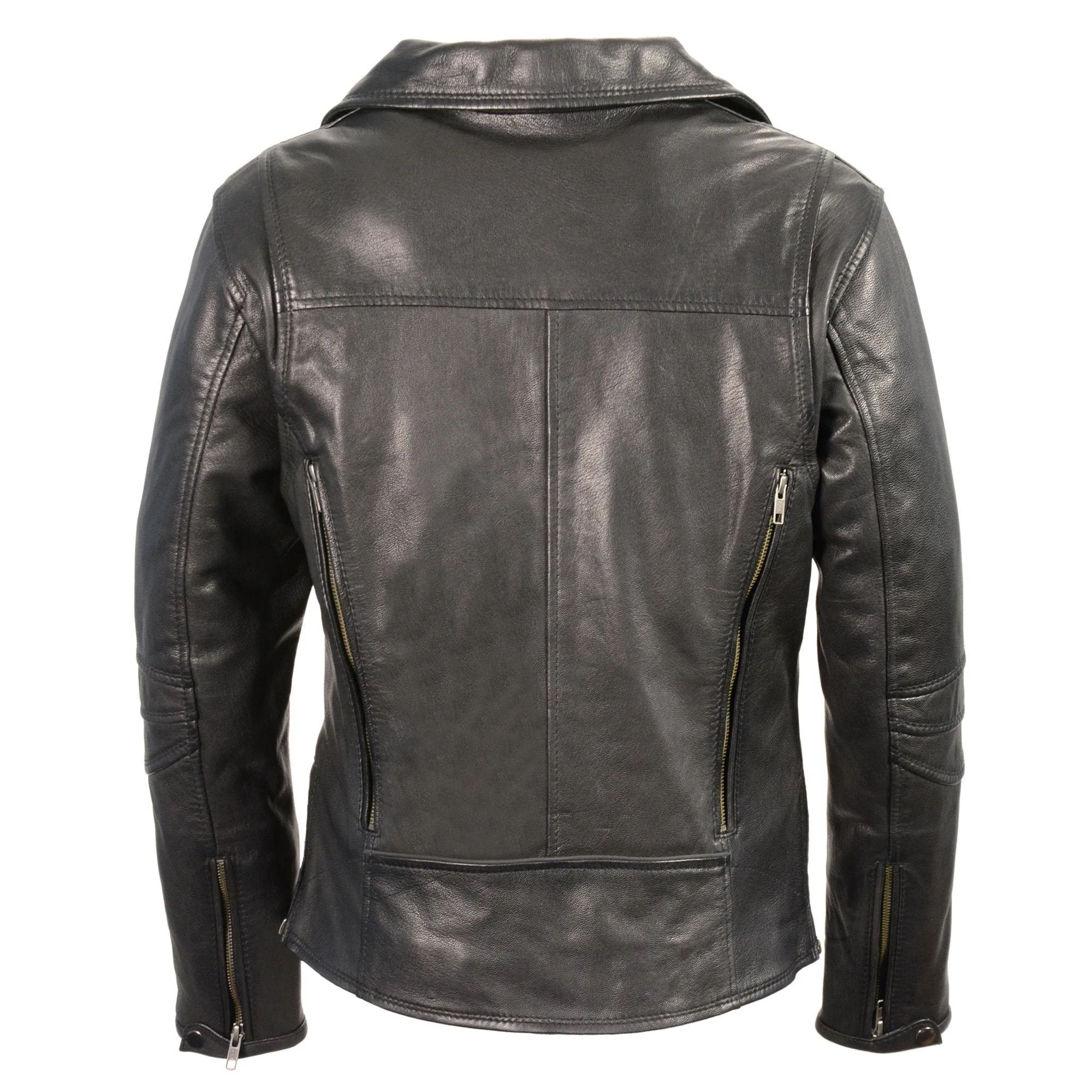 Milwaukee Leather MLL2581 Women's Black 'Classic' Leather Lightweight Long Length Vented Jacket