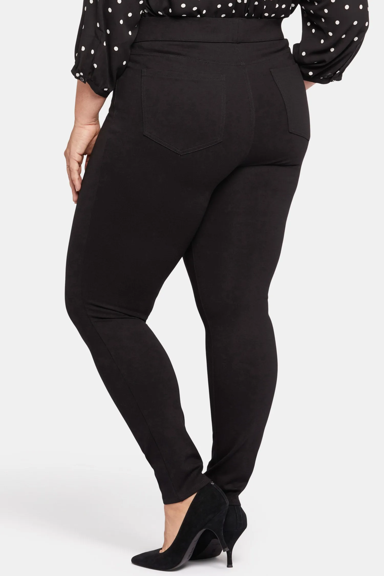 Modern Legging Pants In Plus Size - Black