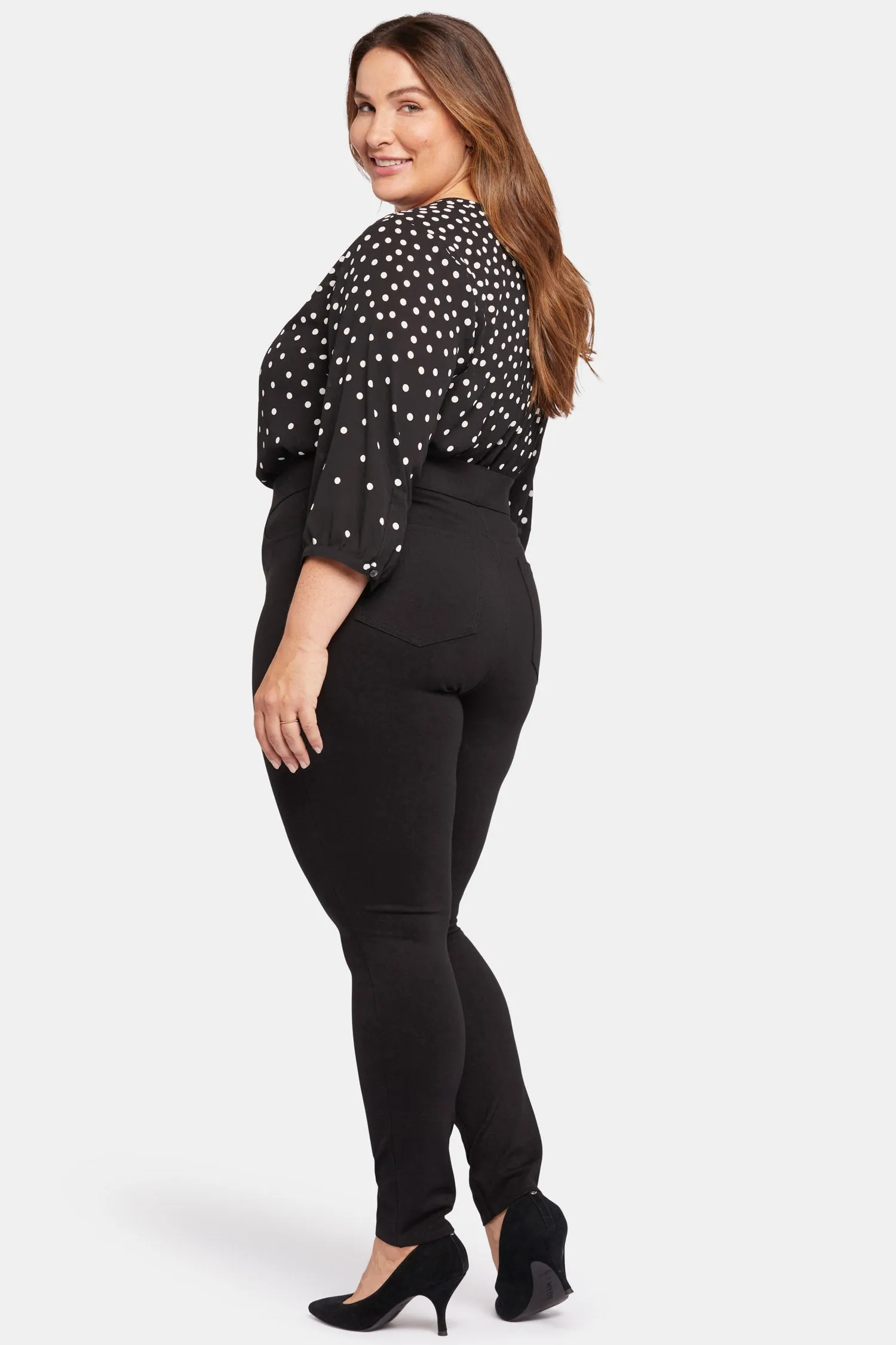 Modern Legging Pants In Plus Size - Black