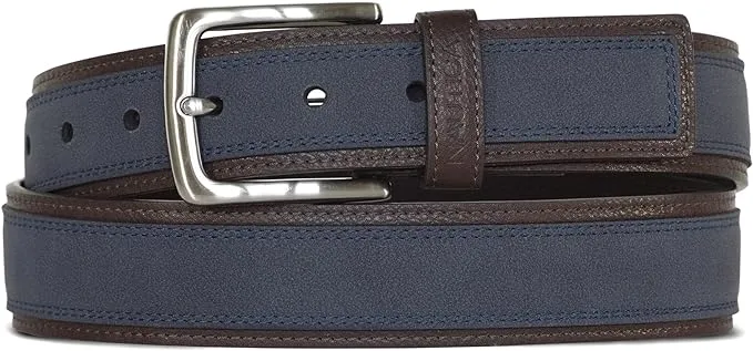 Nautica Men's Casual Overlay, Bold Fashion and Dress Leather Belt with Metal Buckle