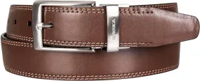 Nautica Men's Reversible Double Stitch Leather and Dress Belts with Metal Buckle