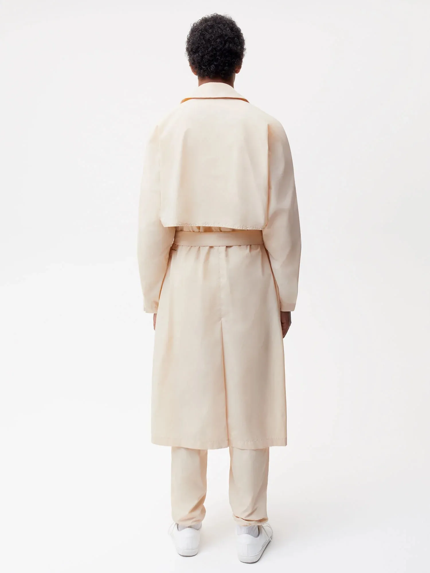 Recycled Nylon Trench Coat—sand