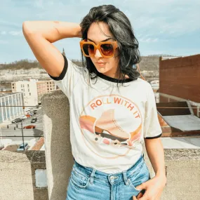 ROLL WITH IT RINGER TEE