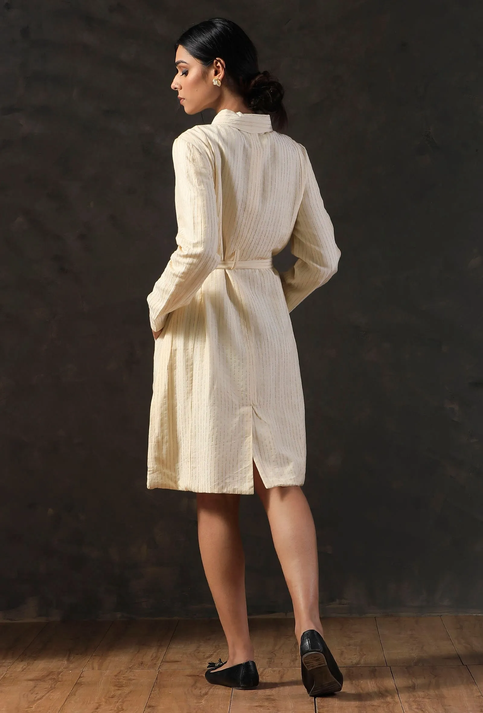 Short Beige Trench Coat