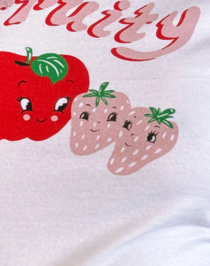 Sutin Tee in White Fruity