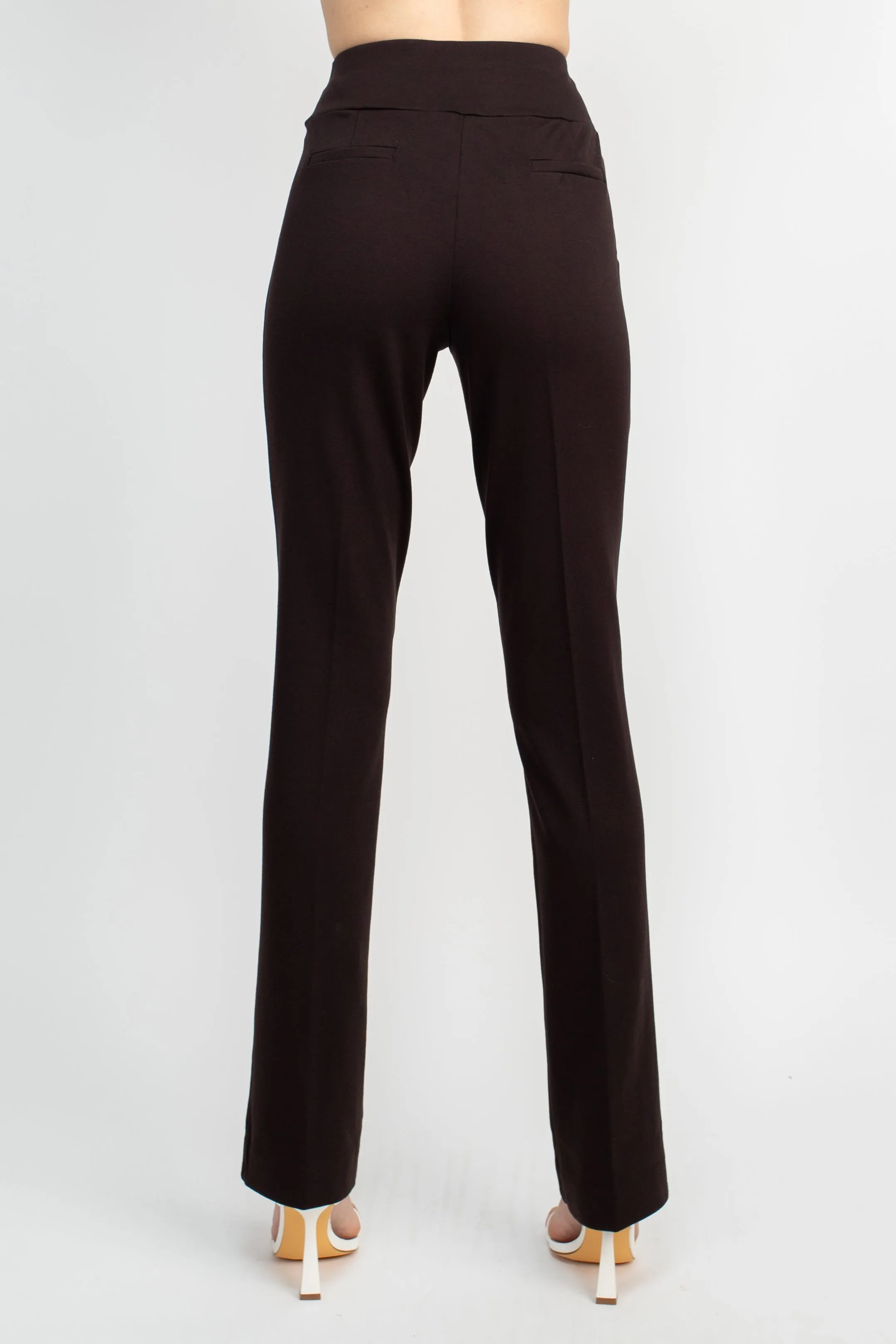 T Tahari Pull On Bootcut Rayon Pant With Welt Pockets