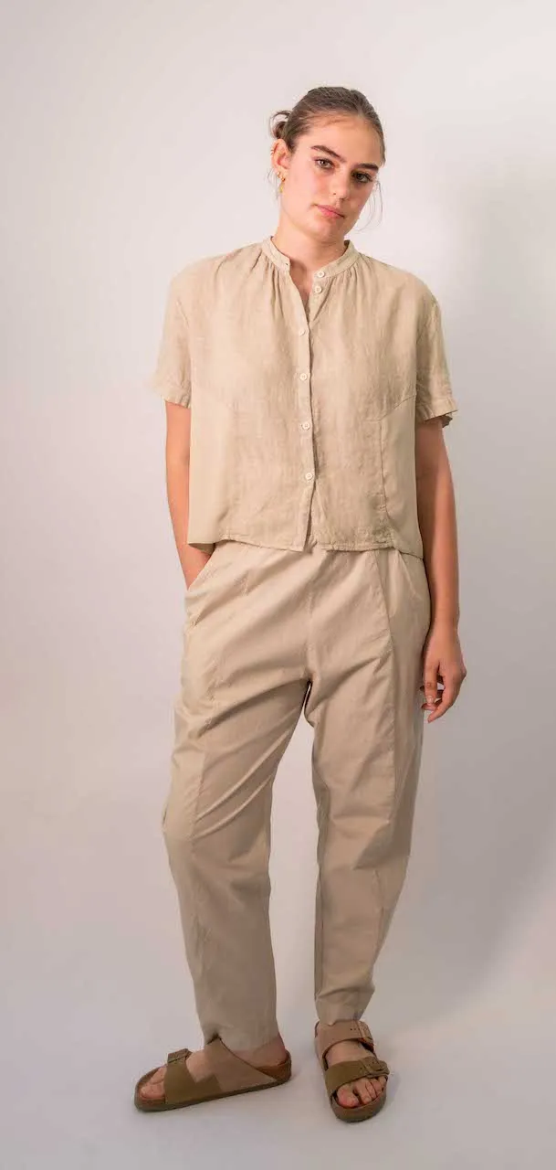 Transit Par Such Cotton Slim pant in Sand